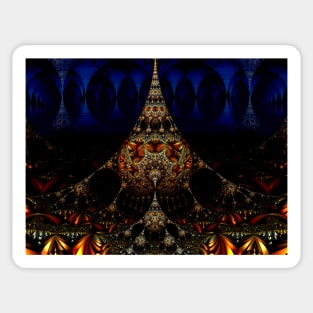 Fractal Art Deco Stalagmite Sticker